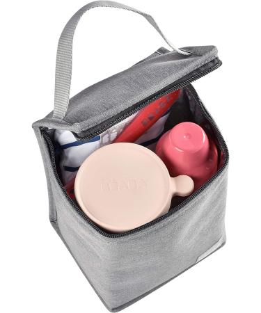 ABA Insulated Baby Meal Pouch - Large Capacity Thermal Bottle Storage Bag - Grey | Soft Waterproof Material, Foldable Design - Buy Online on GoSupps.com