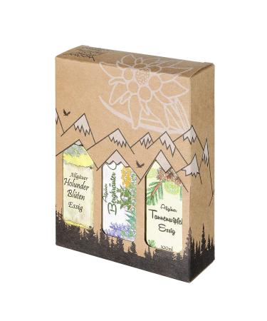 Allg u pleasure box - delicatessen gift set - 2 x 100ml vinegar and 1 x 100ml oil - Allg u delicacies with gift packaging as a gift set