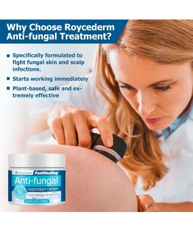 Roycederm Antifungal Cream - Powerful Ringworm & Jock Itch Treatment for Humans | Extra Strength Skin Fungal Relief - Buy Online on GoSupps.com