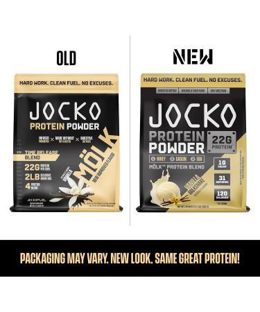 Jocko Mölk Whey Protein Powder 22 g Protein Sugar Free Monk Fruit Blend Muscle Recovery & Growth 31 Servings - Vanilla Milkshake - 34.99 Oz - Buy Online on GoSupps.com