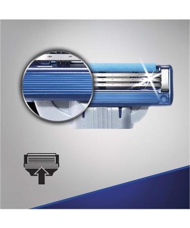 Gillette Mach3 Turbo Razor Blades for Men - Pack of 8 - Turbo 8 Count - Buy Online on GoSupps.com