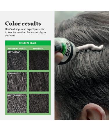 Just For Men Real Black Shampoo-In Color H-55 - Gray Hair Treatment for Men - Buy Online on GoSupps.com