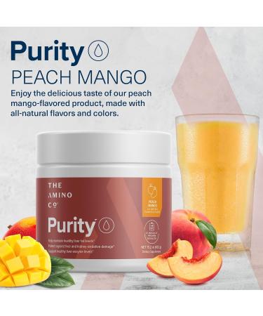 Purity Liver Support Supplement - Essential Amino Acids for Detox Cleanse & Boosted Liver Health - Peach Mango Flavor 30 Servings - Buy Online on GoSupps.com