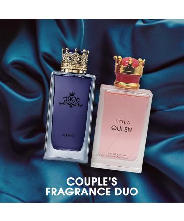 King&Hola Queen Couple Set Perfume for Women/Men Eau De Parfum - Amber Floral Jasmine Bourbon Vanilla & Woods Oriental-Floral Women/Men Cologne with a Modern Twist Elegant 100ml Bottle for Best Gift - Buy Online on GoSupps.com