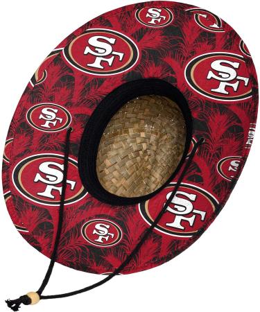 San Francisco 49ers Floral Lifeguard Beach Straw Sun Hat - FOCO Men's NFL Team Logo - One Size - Buy Online on GoSupps.com