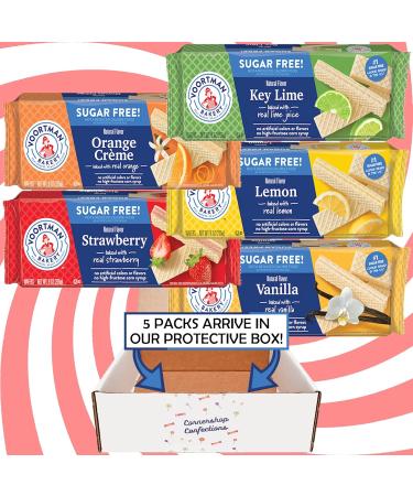 Voortman Sugar Free Wafer Lover's Variety Pack - 5 Flavors in Cornershop Confections Box - Buy Online on GoSupps.com