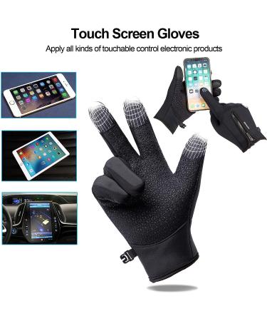 GORELOX Winter Gloves - Unisex Cold Weather Thermal Glove for Cycling, Running, Driving - Windproof, Water Resistant, Touch Screen Compatible - Black (Large) - Buy Online on GoSupps.com