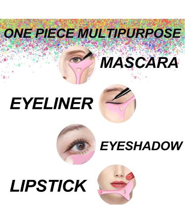 2pcs Silicone Eyeliner Stencils: Winged Tip & Eyebrow Pencil | Reusable & Multifunctional Eye Makeup Tool Kit - Pink - Buy Online on GoSupps.com