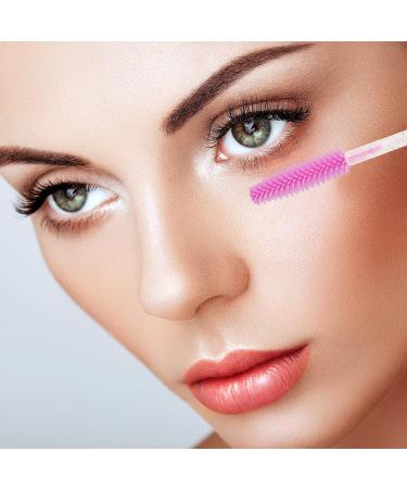 G2PLUS 100 PCS Disposable Silicone Eyelash Brushes - Gold and Pink Mascara Wands for Lash Extensions | 2x50 Crystal Gold and Pink Spoolies - Buy Online on GoSupps.com
