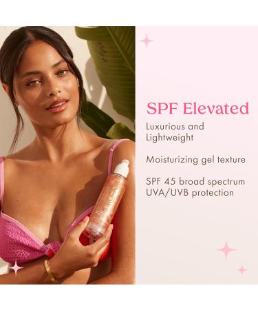 Kopari Sun Shield Body Glow Broad Spectrum SPF 45 in Rose Gold & Golden Sunglaze Sheer Body Mist Sunscreen SPF 50 - Buy Online on GoSupps.com