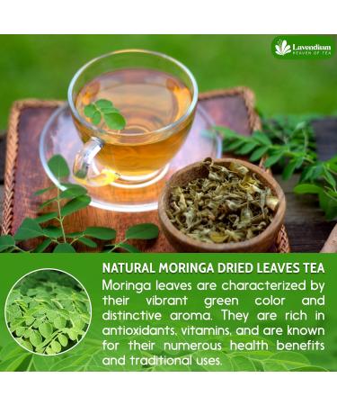 Lavendium Permium 120g (4.23oz) Natural Moringa Dried Leaves 100% Natural & Pure Moringa Leaves Moringa Loose Leaf Herbal Tea No Additives No Caffeine Vegan - Buy Online on GoSupps.com