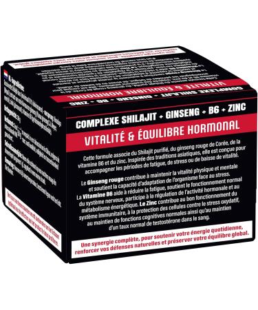 Complexe Shilajit + Ginseng + B6 + Zinc - flacon de 30 gr - Buy Online on GoSupps.com