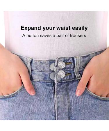 8PCS Button Extender Set for Trousers, Pants, Jeans, and Skirts - Adjustable Waistband Extension - Buy Online on GoSupps.com