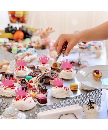24 Pack Crown Cupcake Toppers Glitter Princess Crown Cake Pick Decorations for Wedding Girl Birthday Baby Shower Party Decorations Pink 3-pink - Buy Online on GoSupps.com