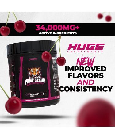 Pump Serum Non-Stim Pre-Workout For Pumps Performance Vascularity & Fullness - Most Stacked Stim-Free Pre Workout with No Caffeine L-Citrulline HydroPrime L-Tyrosine (Cherry Blast) Cherry Berry - Buy Online on GoSupps.com