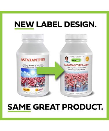 Andrew Lessman Astaxanthin 180 Softgels - 4000 mcg Natural Anti-Oxidant Carotenoid for Eyes, Heart, Skin - No Additives - 180 Easy-to-Swallow Softgels - Buy Online on GoSupps.com