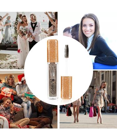 Rosarden Black Glitter Waterproof Mascara - Long-Lasting Shiny Sparkle Diamond Makeup for Volume and Length - Smudge Proof for Party Wedding - Buy Online on GoSupps.com