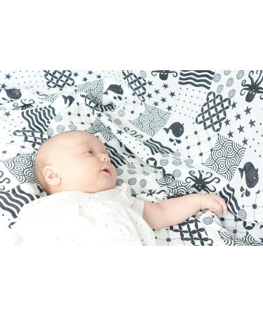 Sensory Muslin Squares in Black and White | Visual Stimulation and Sensory Play | Bamboo/Organic Cotton Mix | 70x70cm - Buy Online on GoSupps.com