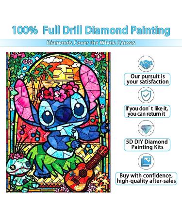 Diamond Painting Kit for Adults - DIY 5D Round Full Drill Art for Relaxation and Home Wall Decor - Stitch Design - 12x16inch - Buy Online on GoSupps.com