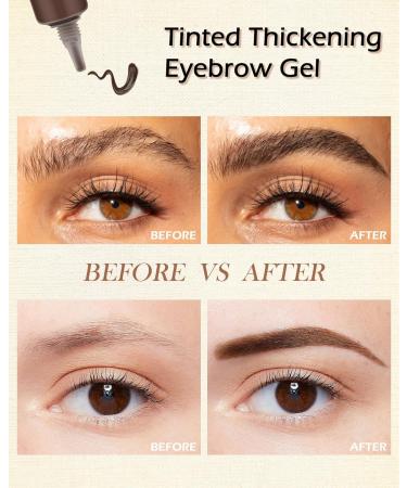 Waterproof Tinted Brow Gel - Blonde | Long-Lasting Transfer-Proof Mascara for Filling & Covering Gray | Fast Sculpt Eyebrow Tint with Brush & Razor - Buy Online on GoSupps.com