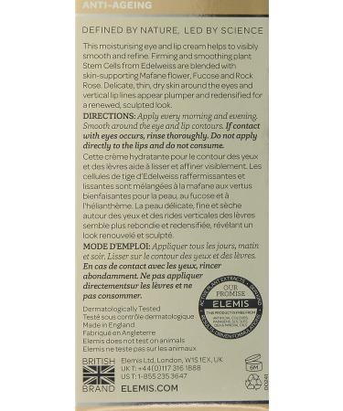 ELEMIS Pro-Definition Eye and Lip Contour Cream - Rejuvenating Skincare Solution - Buy Online on GoSupps.com