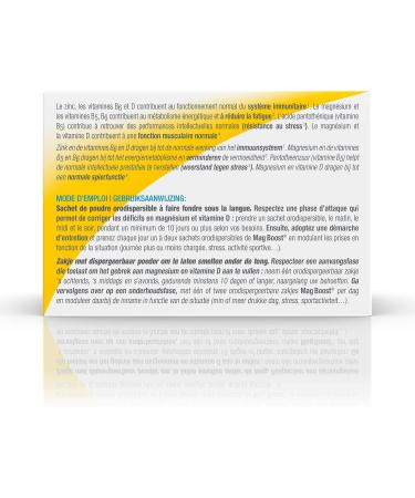 MAG BOOST 20 Sachets | Triple Action on Immunity Fatigue and Nervousness | A Synergy of Highly Assimilable Liposomal Magnesium Vitamin D and Zinc | SYNERGIA laboratory - Buy Online on GoSupps.com