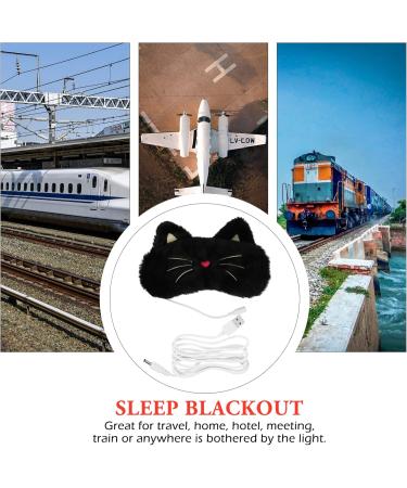 minkissy 1 Set Heating Mask Crystal Velvet Eyes Sun Shade 3D Black 20x12cm - Buy Online on GoSupps.com