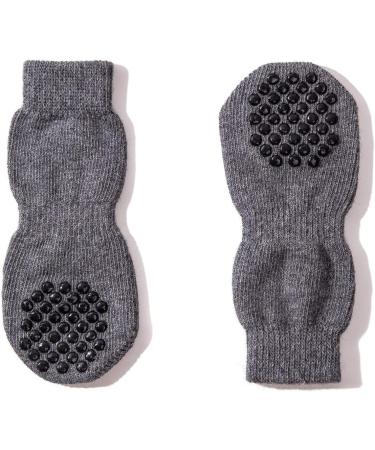 AKOPAWON Anti-Slip Socks for Dogs & Cats - Paw Protection Socks (4 Pcs) | Rubber Reinforced Sizes S-5XL Ideal for Pets 1-36 kg & 5XL for Over 36 kg - B-Gray - Buy Online on GoSupps.com