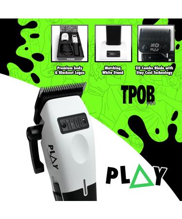 TPOB Play Barber Hair Clippers for Men - 7500 RPM Rubber Grips White - Premium Quality & International Shipping - Buy Online on GoSupps.com
