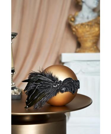 Coucoland 1920s Black Flapper Headband - Great Gatsby Women's Costume Accessory for Carnival - Buy Online on GoSupps.com