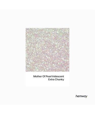 Hemway Extra Chunky Glitter 100g | Cosmetic Safe 1mm Iridescent Mother of Pearl | International Shipping Available - Buy Online on GoSupps.com