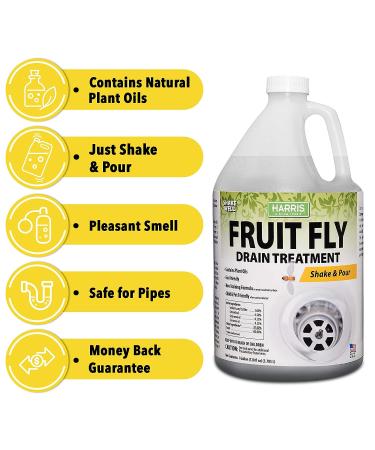 Harris Fruit Fly Drain Treatment Gel - Indoor 128oz Fruit Fly Killer - Buy Online on GoSupps.com