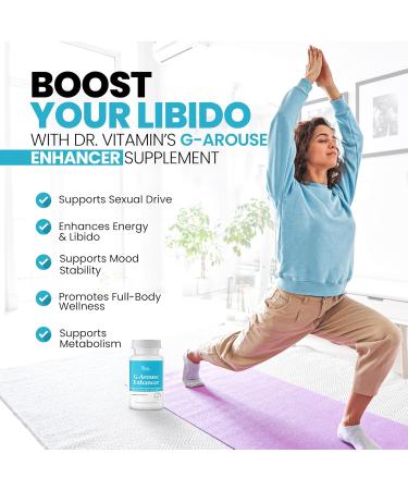 Dr Vitamin G-Arouse Enhancer for Female| Female Libido Booster to Increase Energy 60 Capsules & Candida Cleanse Caprylic Acid & LactoSpore for Detox & Gut Health | 30 Caps Supplement for Men & Women - Buy Online on GoSupps.com