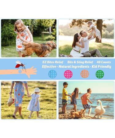 EZ Bites Relief Patch 48 Count - Natural After-Bite Itch Relief for Kids & Adults - Buy Online on GoSupps.com