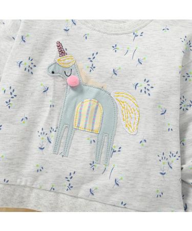 Girls Unicorn Sweatshirt - Long Sleeve Cotton Top for Toddler Girls, Age 6-7 Years - Buy Online on GoSupps.com