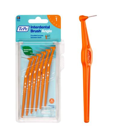 Tepe Angled 0.45mm Orange Interdental Brushes - Pack of 6 (Packaging may vary) Orange 6 count (Pack of 1) - Buy Online on GoSupps.com