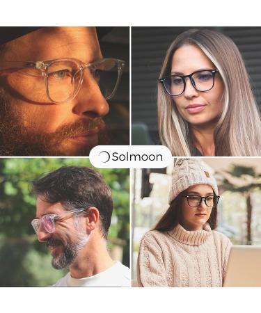 Buy Solmoon Blue Light Filter Glasses for Men & Women - Premium Round Transparent Computer Glasses - Reduce Visual Fatigue & Protect Your Eyes - Buy Online on GoSupps.com