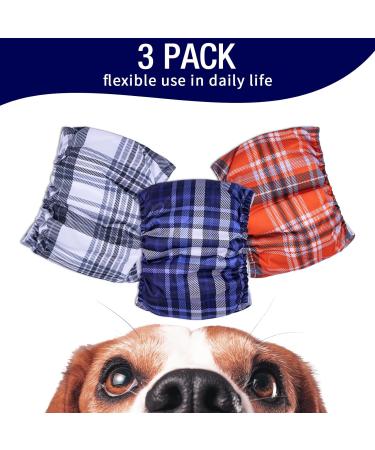 Buy Micoooyo Washable Belly Bands for Male Dogs | Reusable Dog Diapers | Adjustable Suctionable Wrap - XSmall 3-Pack (Red Blue Gray) - Fits Newborns 17.8-22.8cm Waist - Buy Online on GoSupps.com