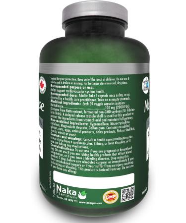 Nattokinase Supplement Capsules Jumbo Bonus Size 150 Veggie Capsules (120 + 30 Free) 100 mg - 2000 FUs Delayed Release | Helps Support Cardiovascular Health Made in Canada 150 count (Pack of 1) - Buy Online on GoSupps.com