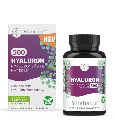 Vitabaum Hyaluron 500 Vegan 90 capsules brown/transparent 56 g