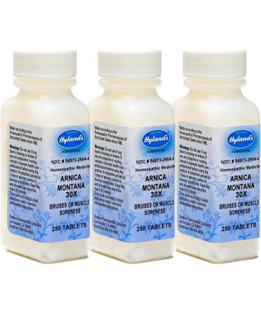 Hyland's Arnica 30x Tablets 250 Count (3 Pack) - Pack of 3 | Natural Pain Relief - Buy Online on GoSupps.com