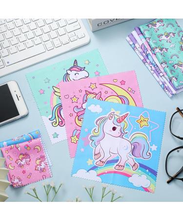 Buy Sinmoe 20 Pcs Cute Unicorn Microfiber Cleaning Cloths - Soft Multicolor Glasses Cleaner for Eyeglasses Camera Lens Cell Phones - 6 x 6 Inches - International Shipping Available - Buy Online on GoSupps.com