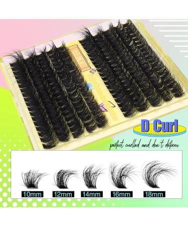 ALICE Fluffy Eyelash Extension Kit 3D Volume Lash Clusters Kit Individual Lashes DIY Eyelash Extension Kit with Eyelash Clusters Lash Bond and Remover Tweezers(10-18mm 80D+100D 0.05D D Curl) B - Fluffy 80D+100D Kit - Buy Online on GoSupps.com