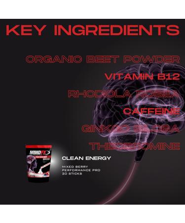 MINDFX Performance Pro Blend - Mixed Berry Nootropic Endurance Drink | Boost Focus Concentration & Brain Health | 20 Sticks of Natural Ingredients - Buy Online on GoSupps.com