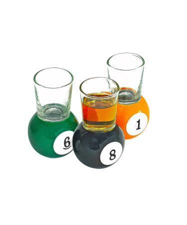 Fairly Odd Novelties Billiards Pool Ball Shot Glasses Set - 9-Piece Fun Sports Bar Drinking Gift Pack, 1 Ounce, Multicolor - Buy Online on GoSupps.com