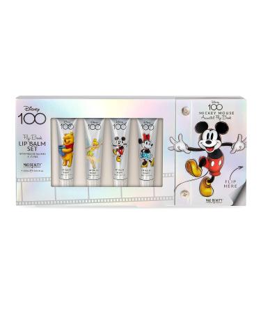 MAD BEAUTY Disney 100 Years of Wonder Lip Balm Set - Vanilla, Apple, Coconut & Strawberry - Winnie the Pooh, Tinker Bell, Mickey Mouse & Minnie Mouse - Collectible Flip Book - Buy Online on GoSupps.com