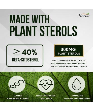 Herba Cholesterol Care 120 Capsules | Cholesterol Lowering Supplement with Plant Sterols Fenugreek and Policosanol 20mg | Cholesterol Supplement to Lower and Promote Healthy Blood Lipid Levels | Made in Canada - Buy Online on GoSupps.com