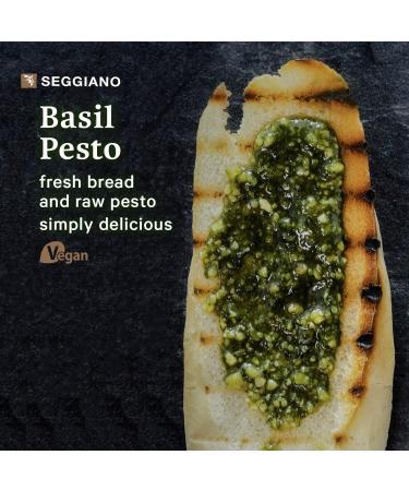 Seggiano Raw Basil Pesto 200g - Vegan, GMO- Free, Gluten-Free, Wheat-Free, Raw, Suitable for Coeliacs - Sicilian Specialty, Perfect for Pasta - Buy Online on GoSupps.com