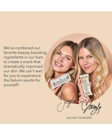 Kalumi BEAUTYfood Almond Butter Chocolate Chip Collagen Protein Bars - 9 Bars | 13g Protein, 8000mg Collagen, Gluten-free, MCT Brain Boost - Buy Online on GoSupps.com