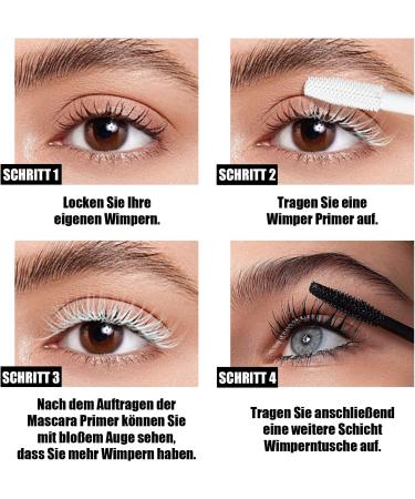  EONFAVE 2-in-1 Mascara + Primer 5D White Eyelash Primer and Mascara Waterproof Smudge-Proof and Long-Lasting Volumizing and Curling for Extremely Long Lashes Eye Makeup - Buy Online on GoSupps.com